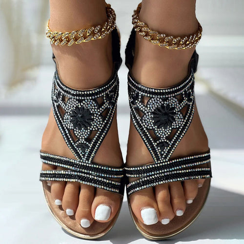 Drune - Strass Freizeit Sandalen