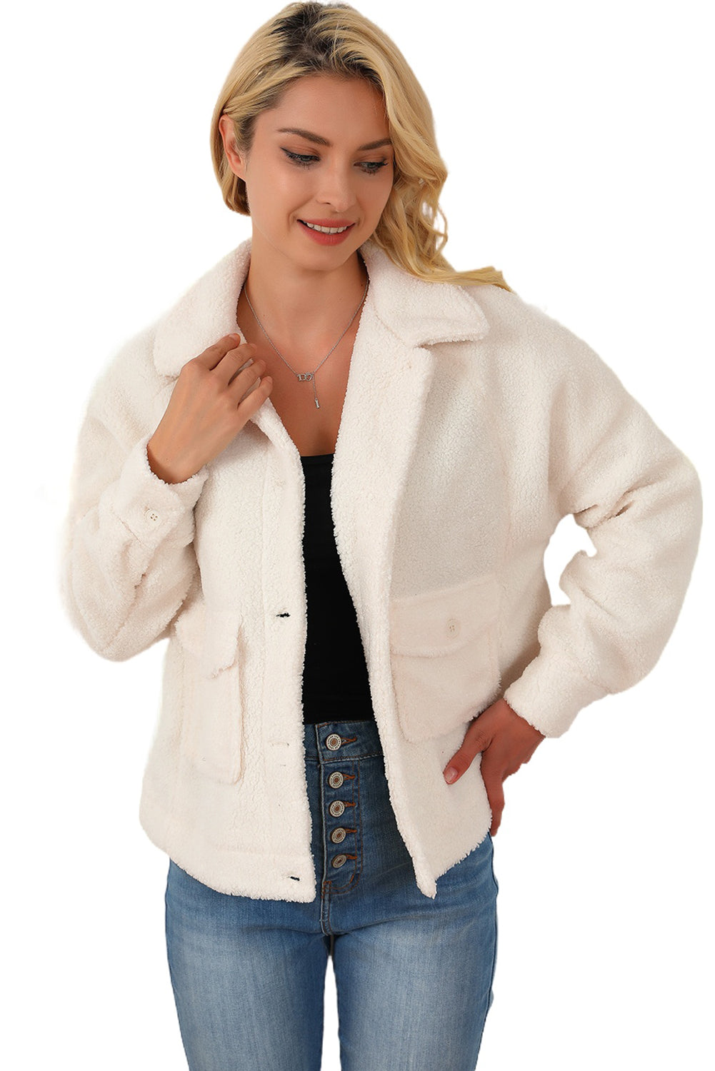 Drune | Weiche Teddyjacke mit Taschen Komfortabel und Trendy Perfekt Für Den Alltag