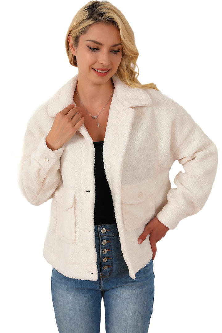 Drune | Weiche Teddyjacke mit Taschen Komfortabel und Trendy Perfekt Für Den Alltag