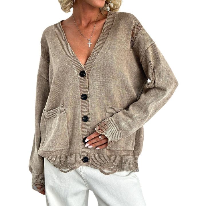 Drune | Ausgewaschene Strickjacke für Damen