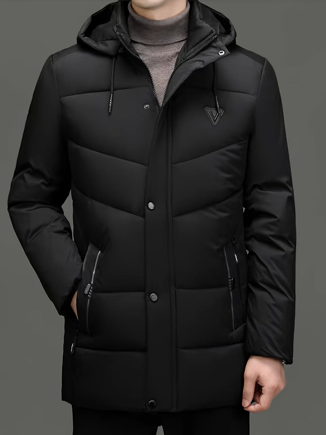 Drune | Warme Pufferjacke mit Kapuze Polyester Stil und Schutz