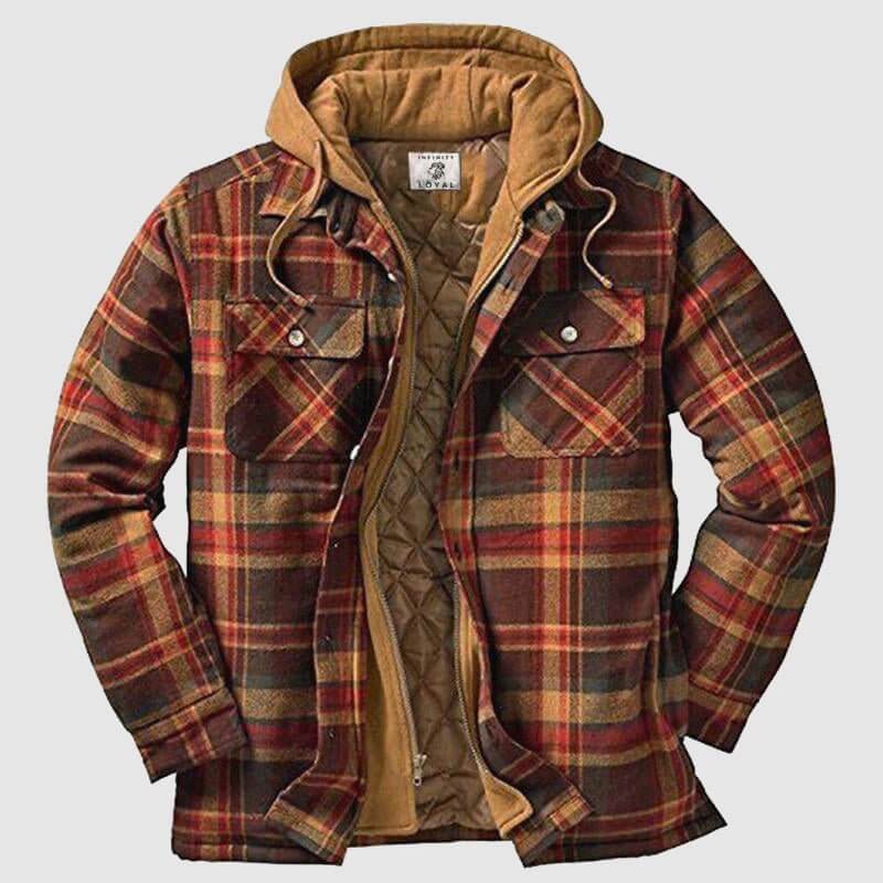 Drune | Herren Freizeit Karo-Jacke - Frühling & Herbst Reguläre Passform