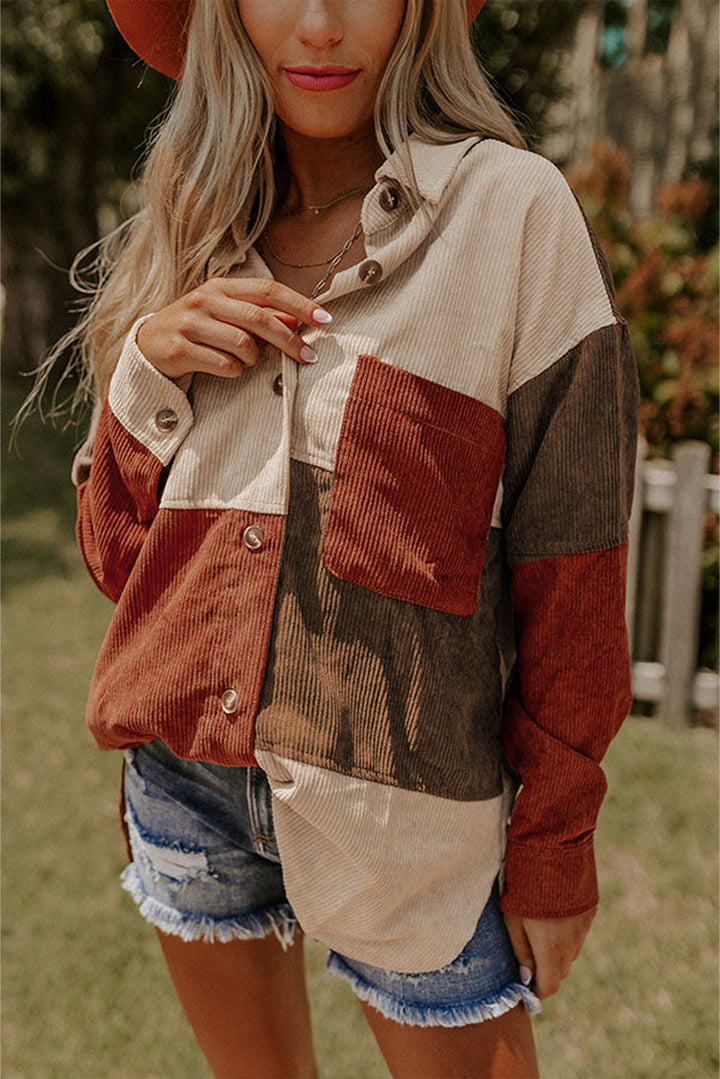 Drune | Patchwork Hemdjacke Weich und Trendy Perfekt Für Entspannte Tage