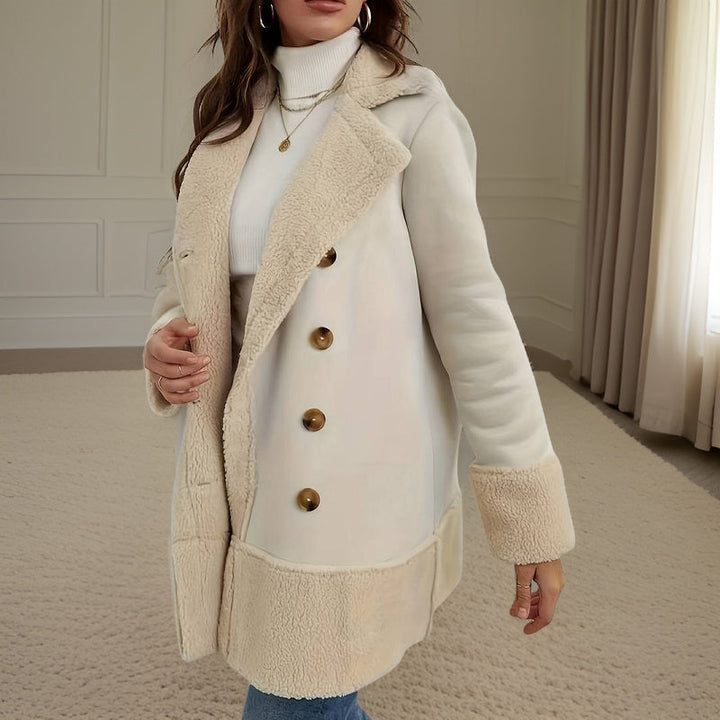 Drune | Doppelreihejacke mit Fleece-Besatz