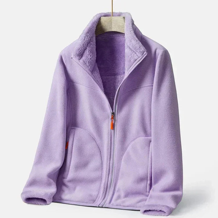Drune | Damen Doppelreiher-Fleecejacke