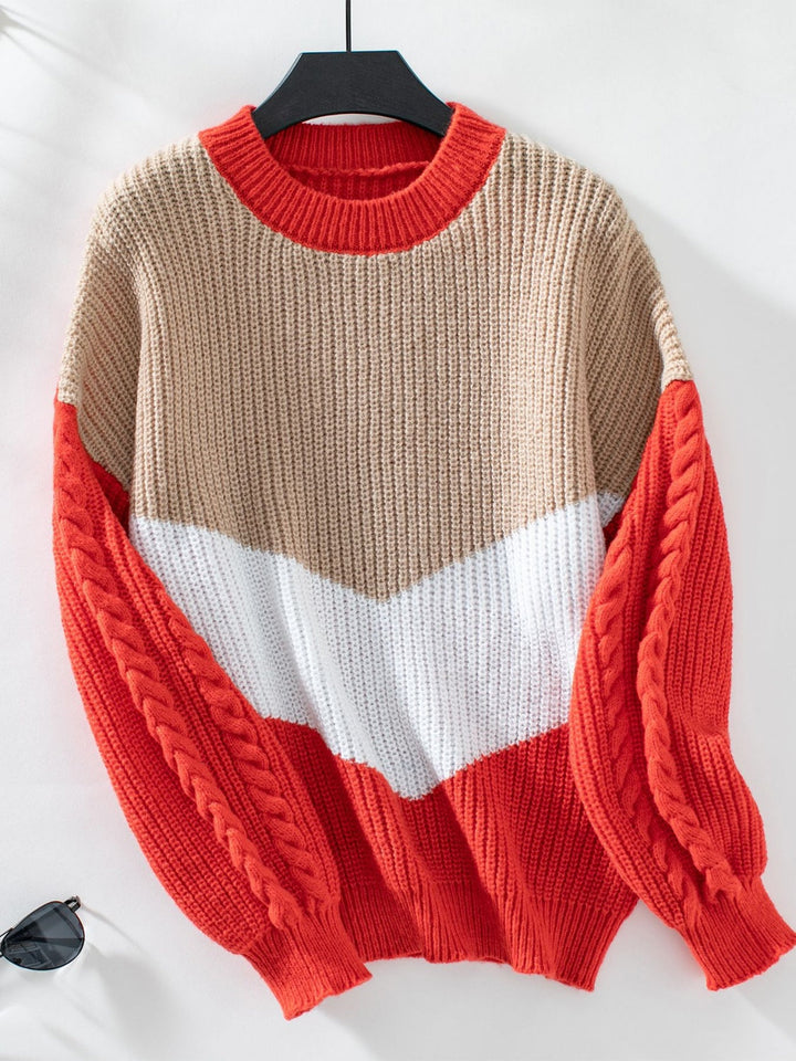 Drune | Strickpullover mit Farbblocken Weicher Strick Elegantes Design