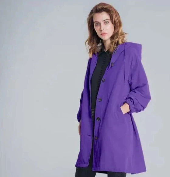 Drune | Übergroße Kapuzen-Windbreaker-Regenjacke