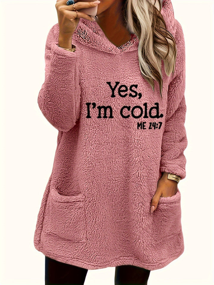 Drune | Langer Hoodie mit Print Fleece Wärme und Komfort