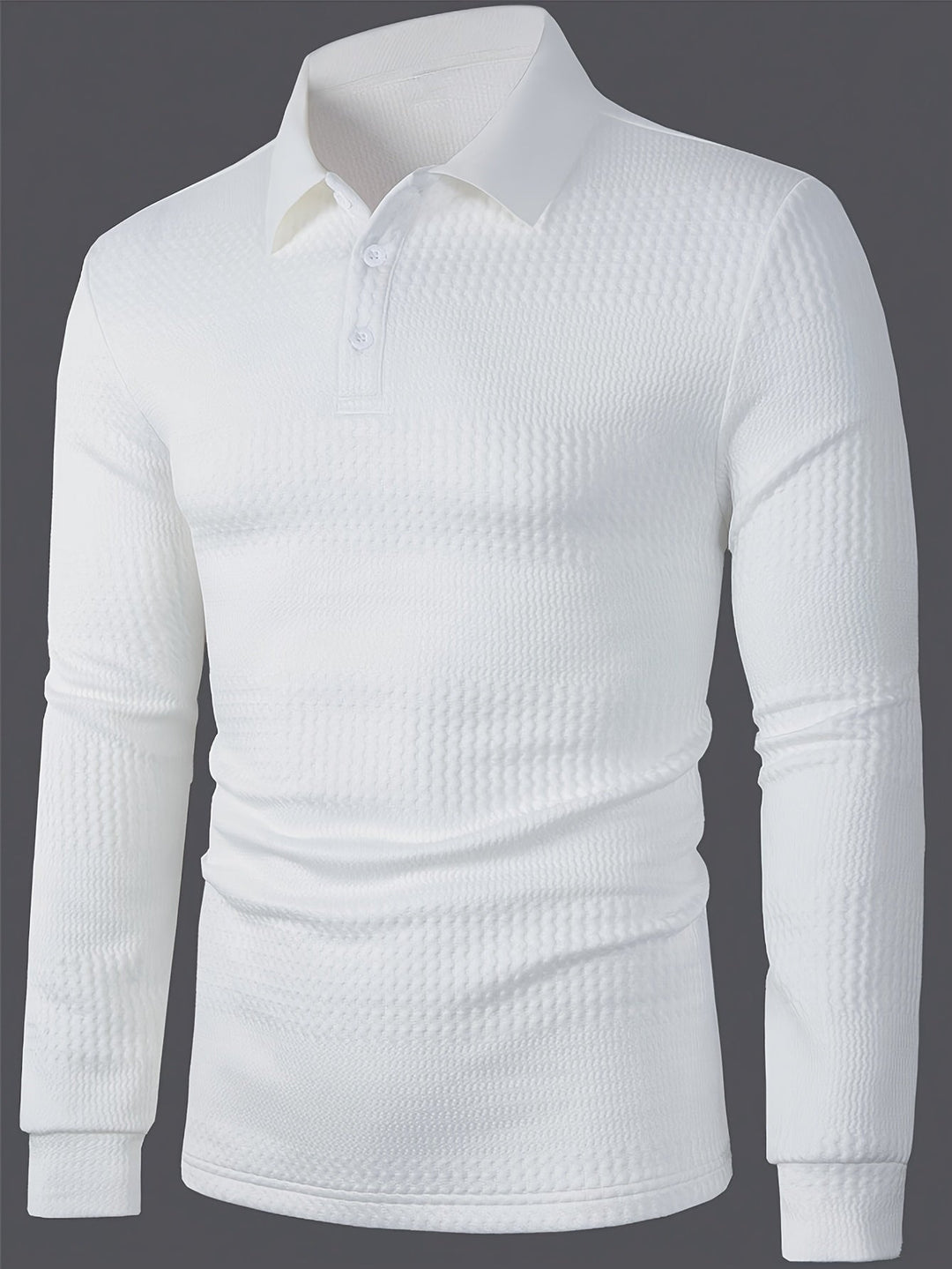 Drune | Elegante Langärmelige Polo Texturiertes Design Stilvoll und Komfortabel