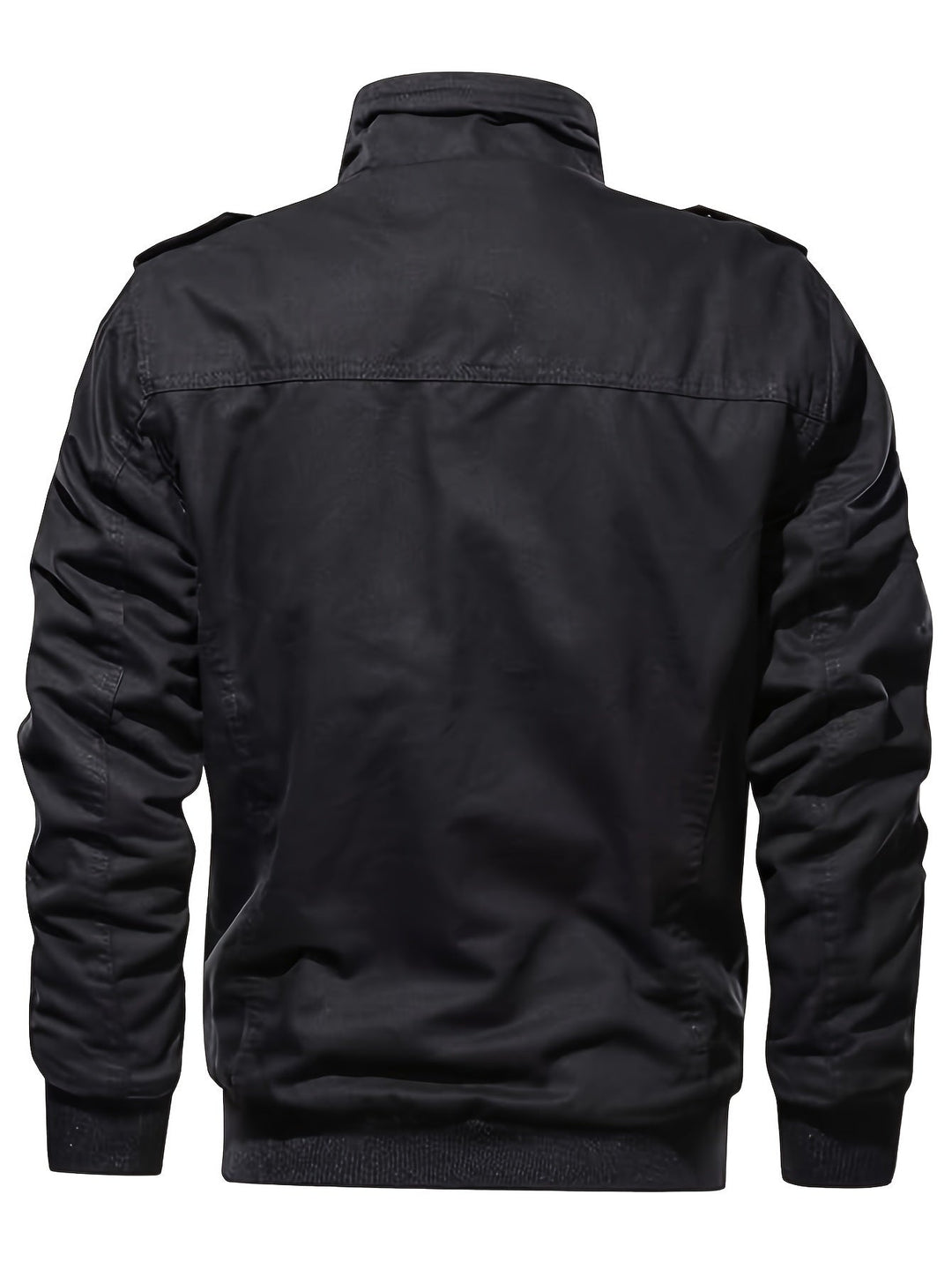 Drune | Langarm Reißverschluss Retro Stehkragen Winterjacke Für Herren - Perfekt für Freizeit