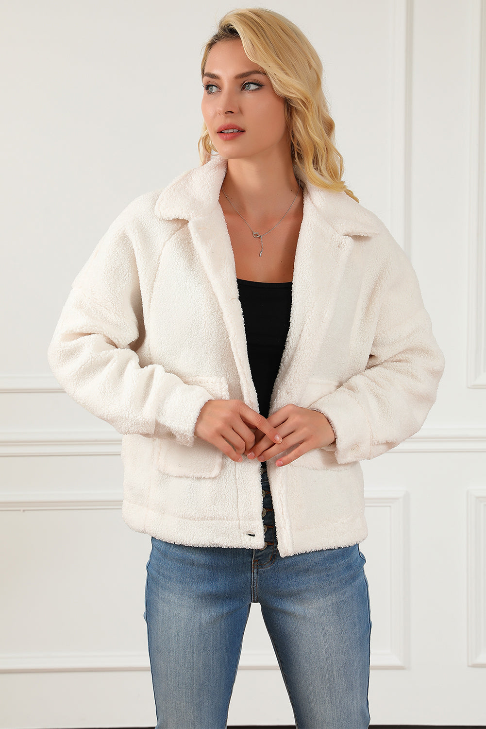 Drune | Weiche Teddyjacke mit Taschen Komfortabel und Trendy Perfekt Für Den Alltag