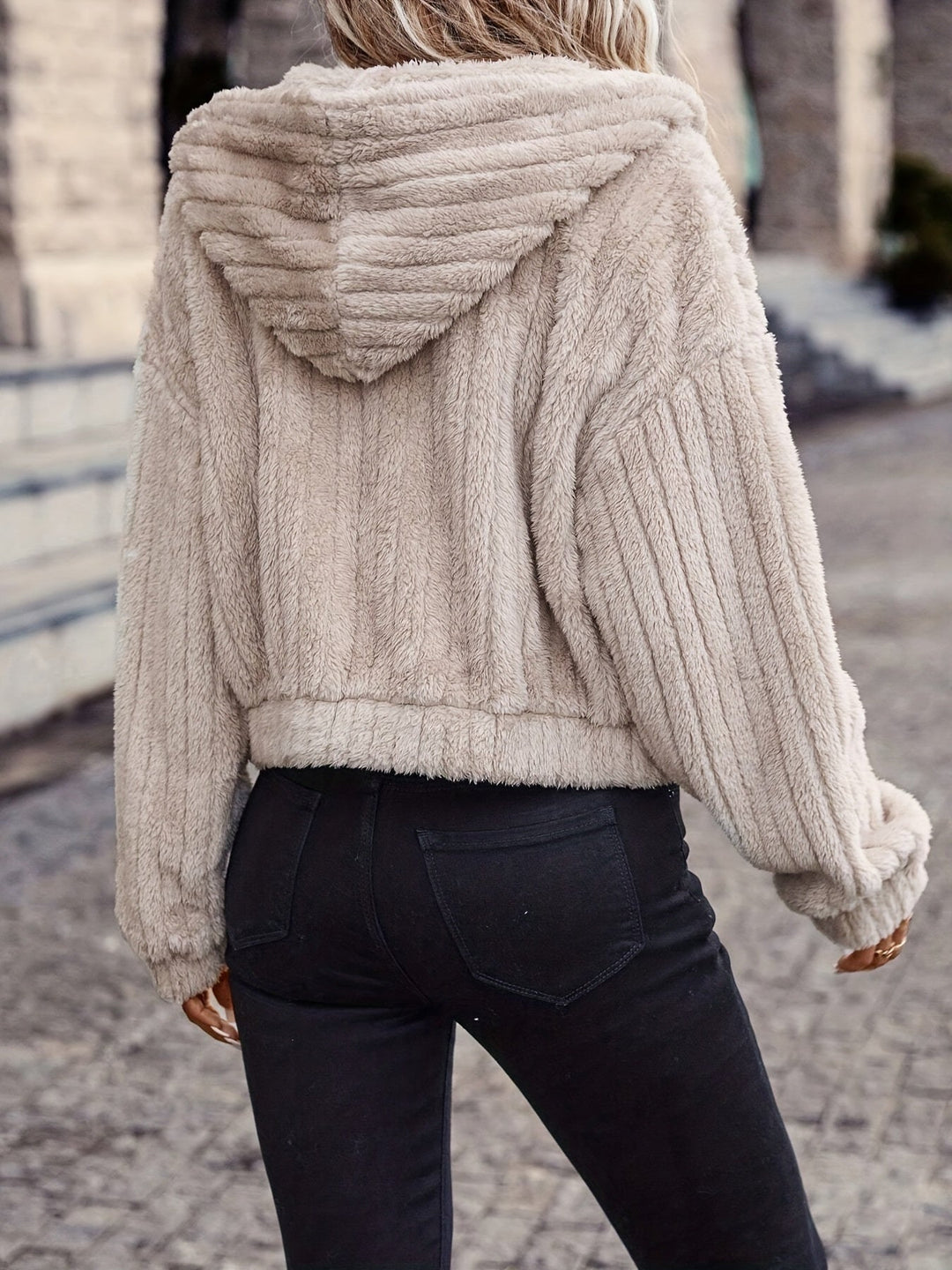 Drune | Style Beige-Fleecejacke für warmen Komfort