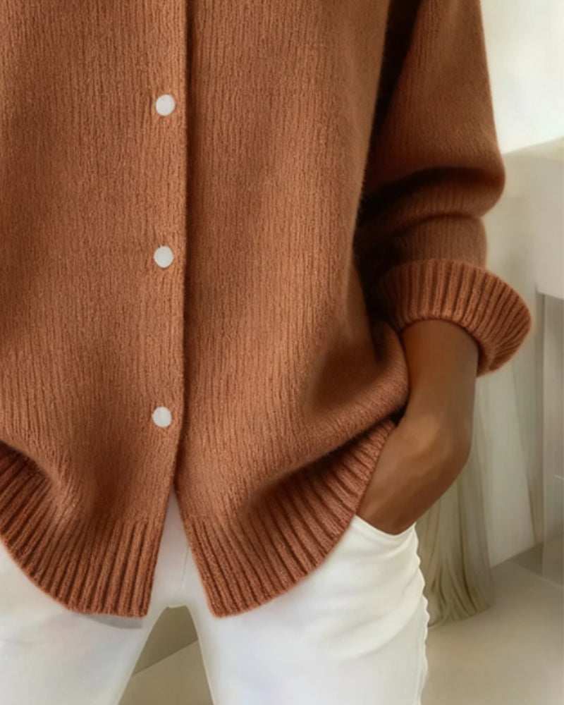 Drune | Pullover mit Revers in Uni Farbe