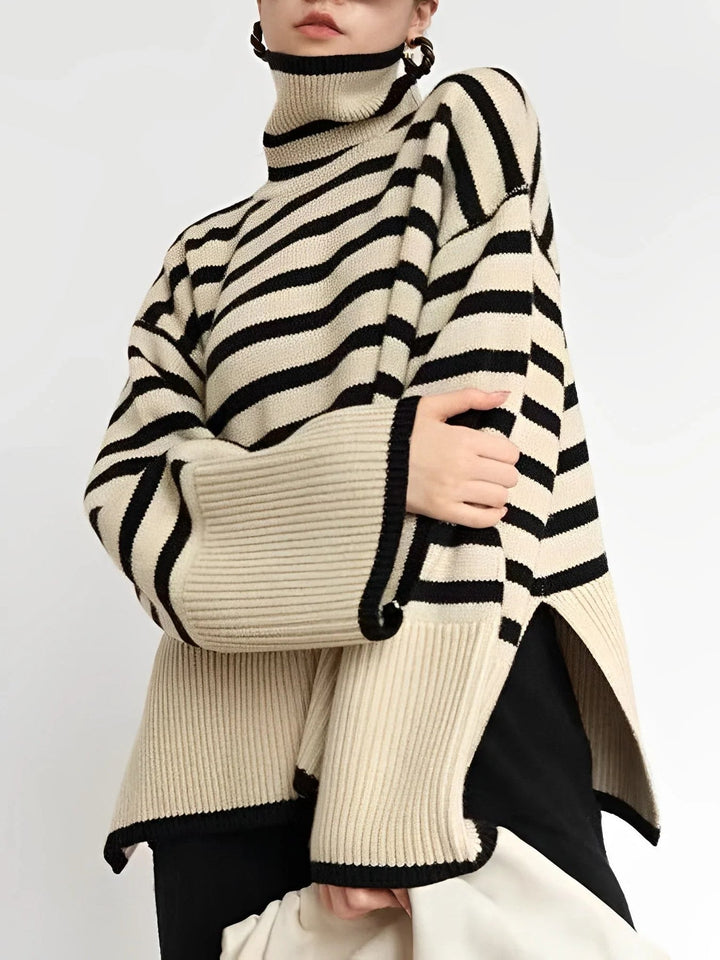 Drune | Oversize-Rollkragenpullover aus Baumwoll für Damen - Perfekt für Freizeit-Tage