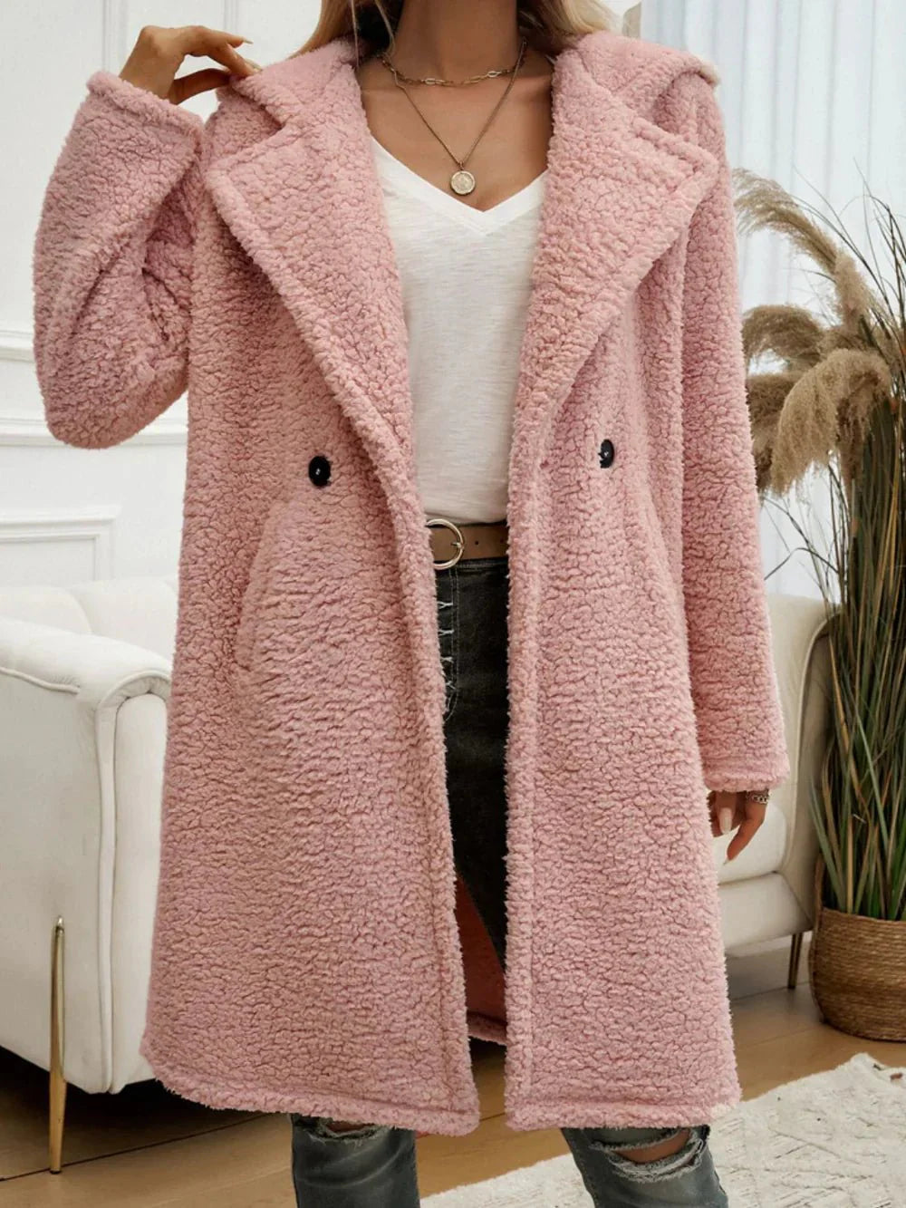 Drune | Teddy Mantel - Weich & Gemütlich - Fleece-Textur - Lässige Winter-Schicht