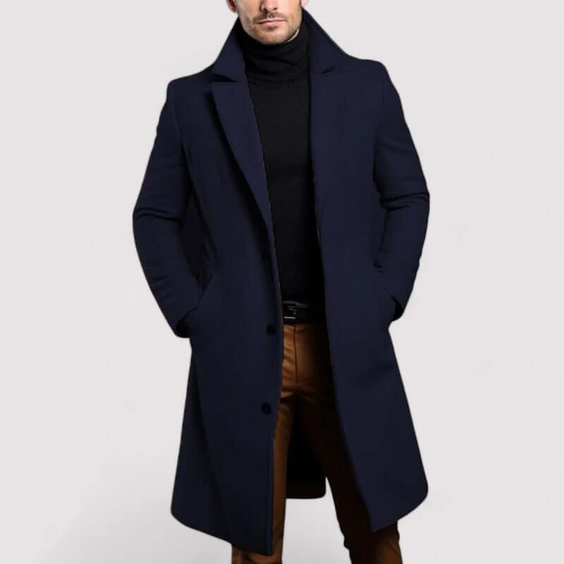 Drune | Herren Langer Winter Wollmantel