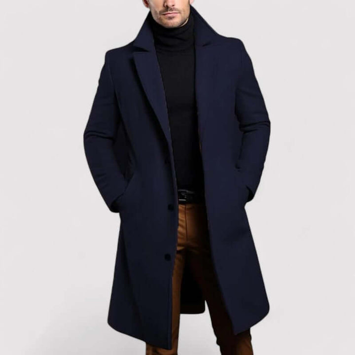 Drune | Herren Langer Winter Wollmantel