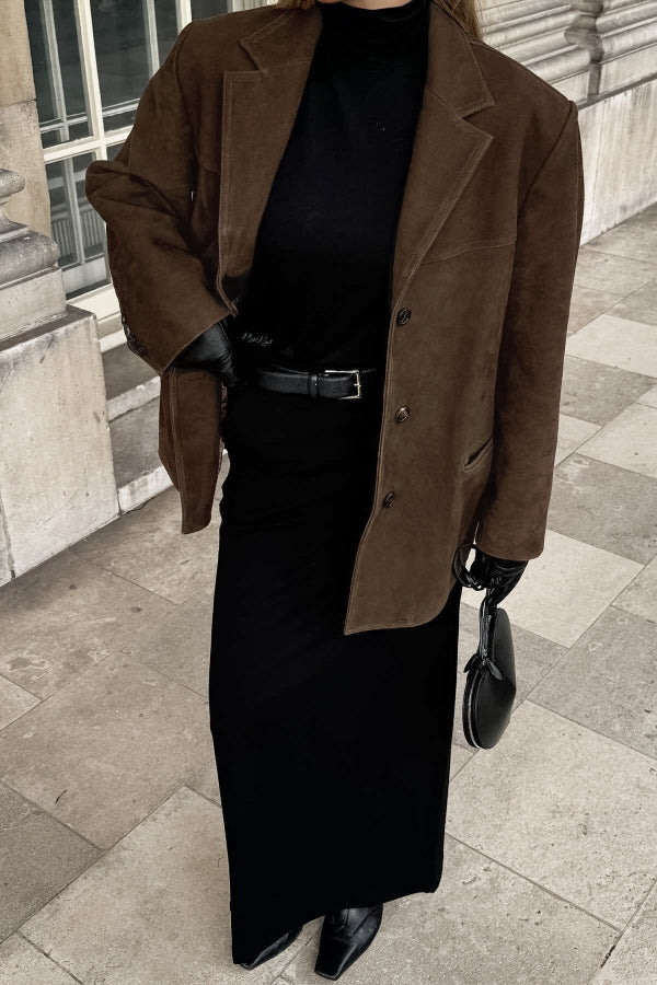 Drune | Vintage Reverslose Wildlederjacke