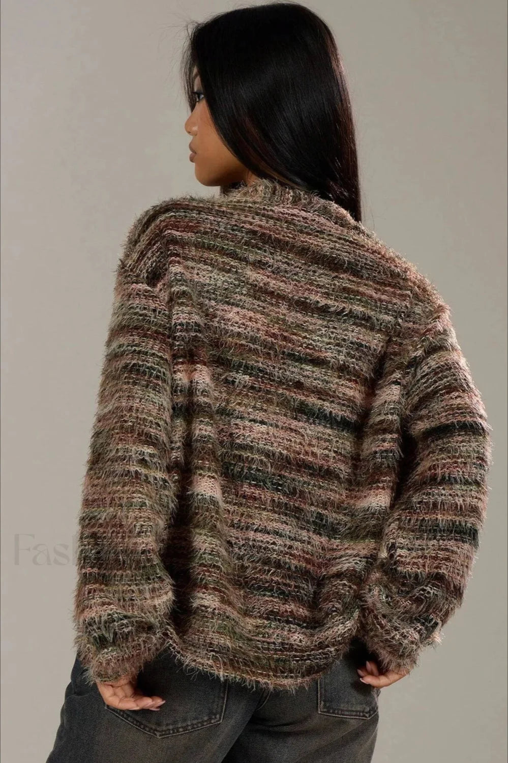 Drune | Vintage Streifen Cardigan mit V-Ausschnitt