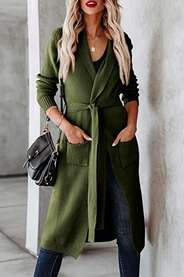 Drune | Krawatten Revers Karten Strickjacke