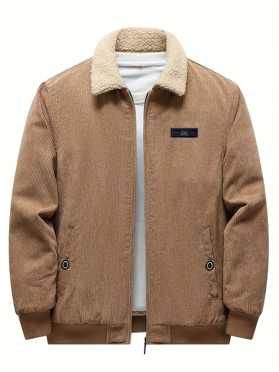 Drune |  Mit Etikett Patch Fleece Gefütterte Winterjacke Für Herren - Ideal für Winter