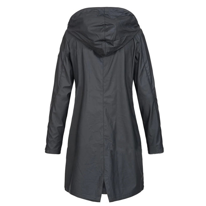 Drune | Damen langer Herbstmantel mit hohem Kragen & Knopfleiste