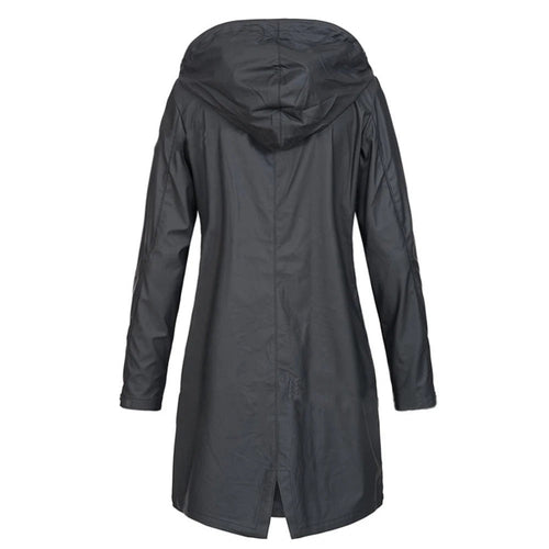Drune | Damen langer Herbstmantel mit hohem Kragen & Knopfleiste