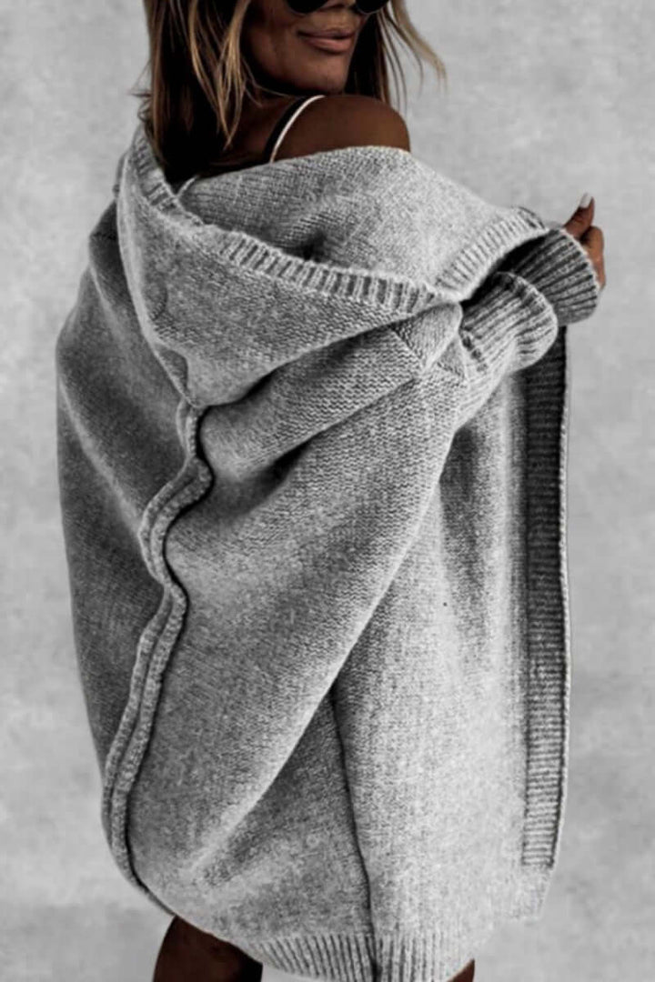 Drune | Damen Strickkapuzenmantel