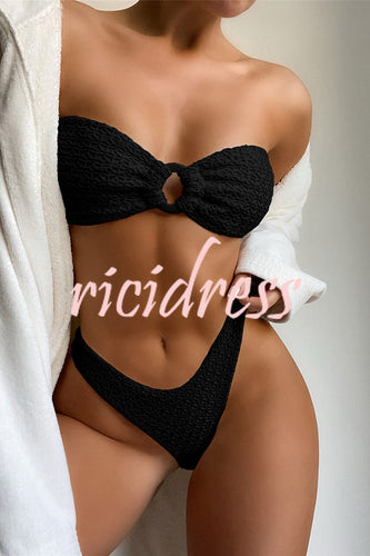 Drune Bandeau-Bikini mit Ringausschnitt