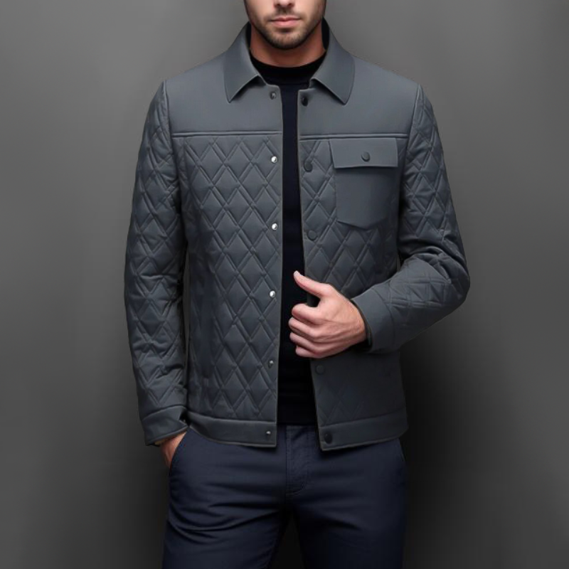 Drune | Steppjacke Leichte Polsterung Diamantmuster Bequem Und Stilvoll