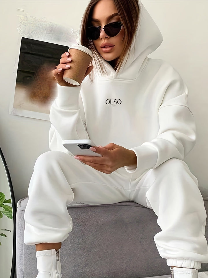 Drune | Damen Freizeit Kapuzenpullover und Jogginghosen