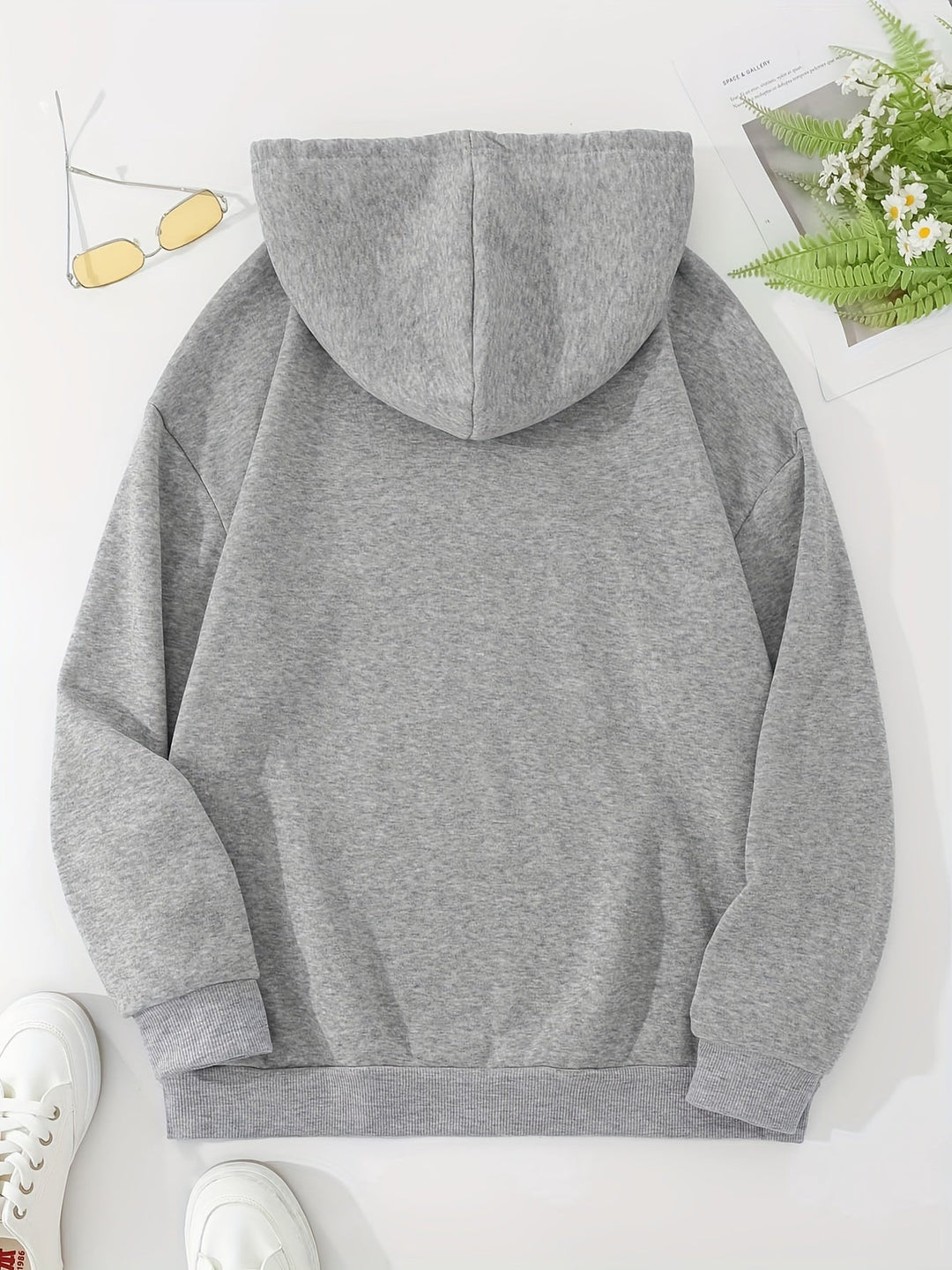 Drune | Vibrant Hoodie mit Herzdruck Baumwolle Komfortabel