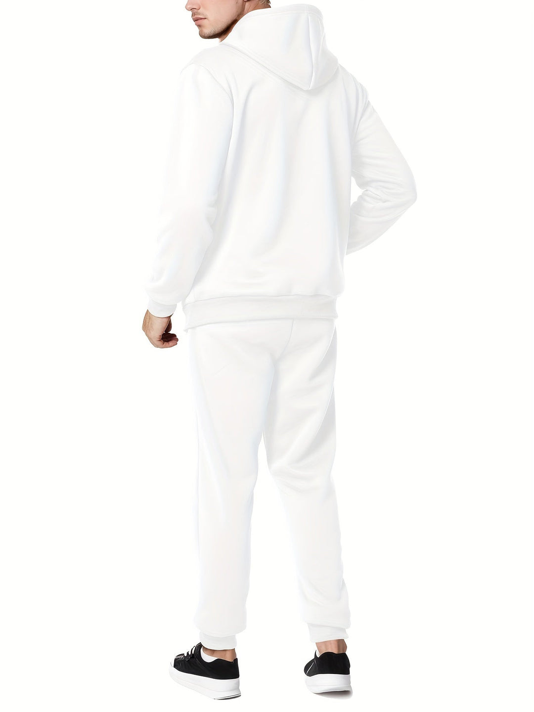 Drune | Unifarbener Kapuzenpullover-Trainingsanzug mit Hose für Herren - Perfekt für Casual Days