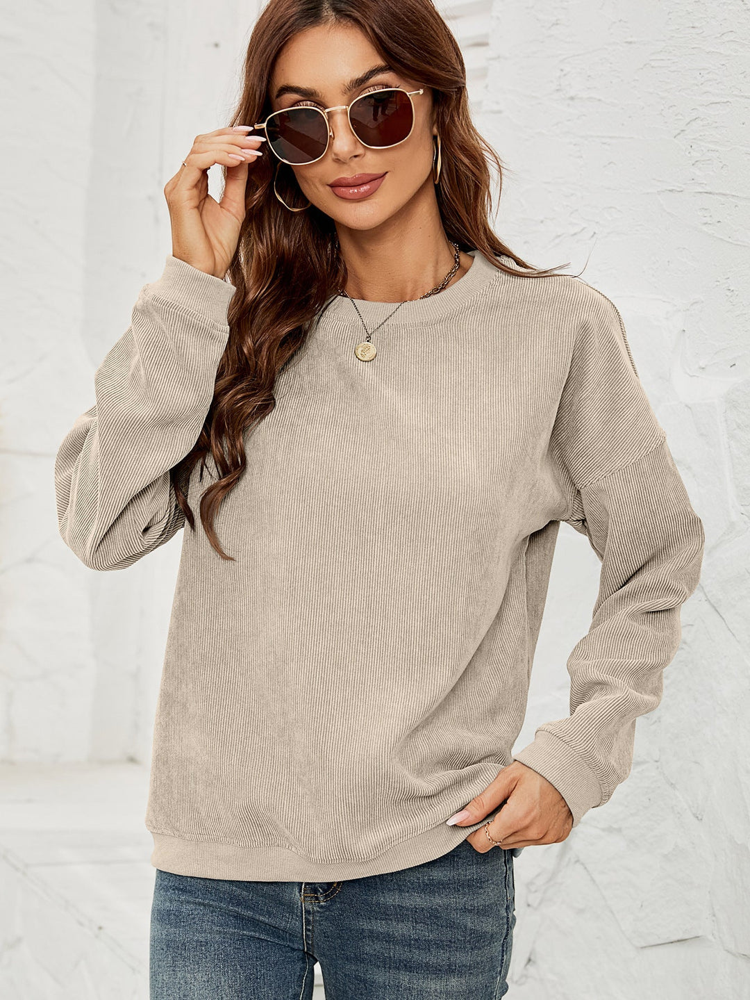 Drune | Cordpullover Sweatshirt für Damen