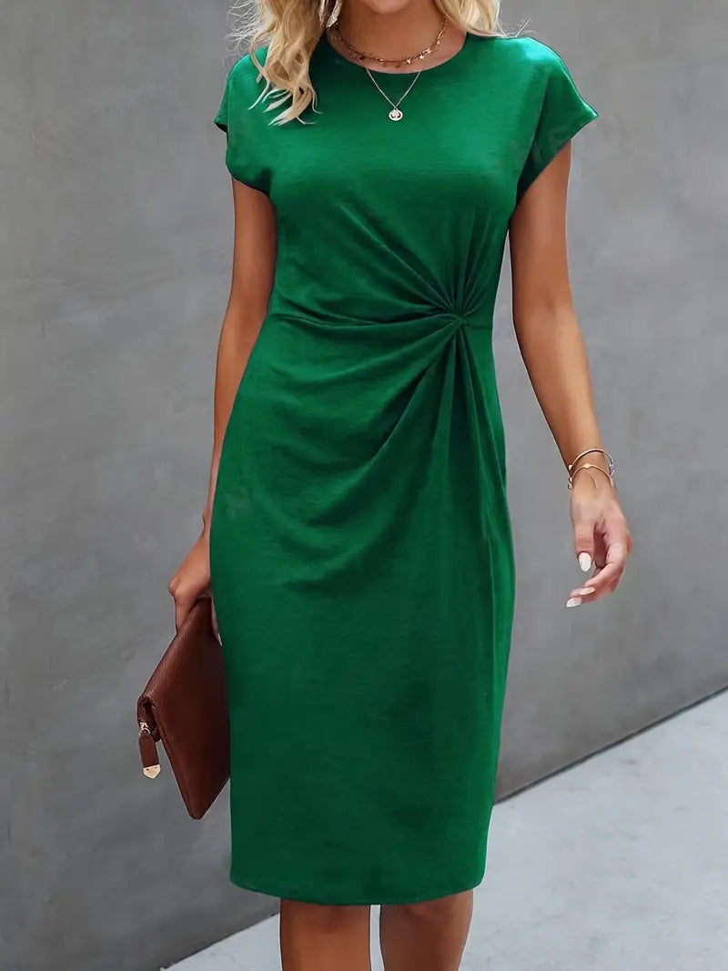 Drune | Stylisches Figurbetontes Kleid mit Rundhalsausschnitt