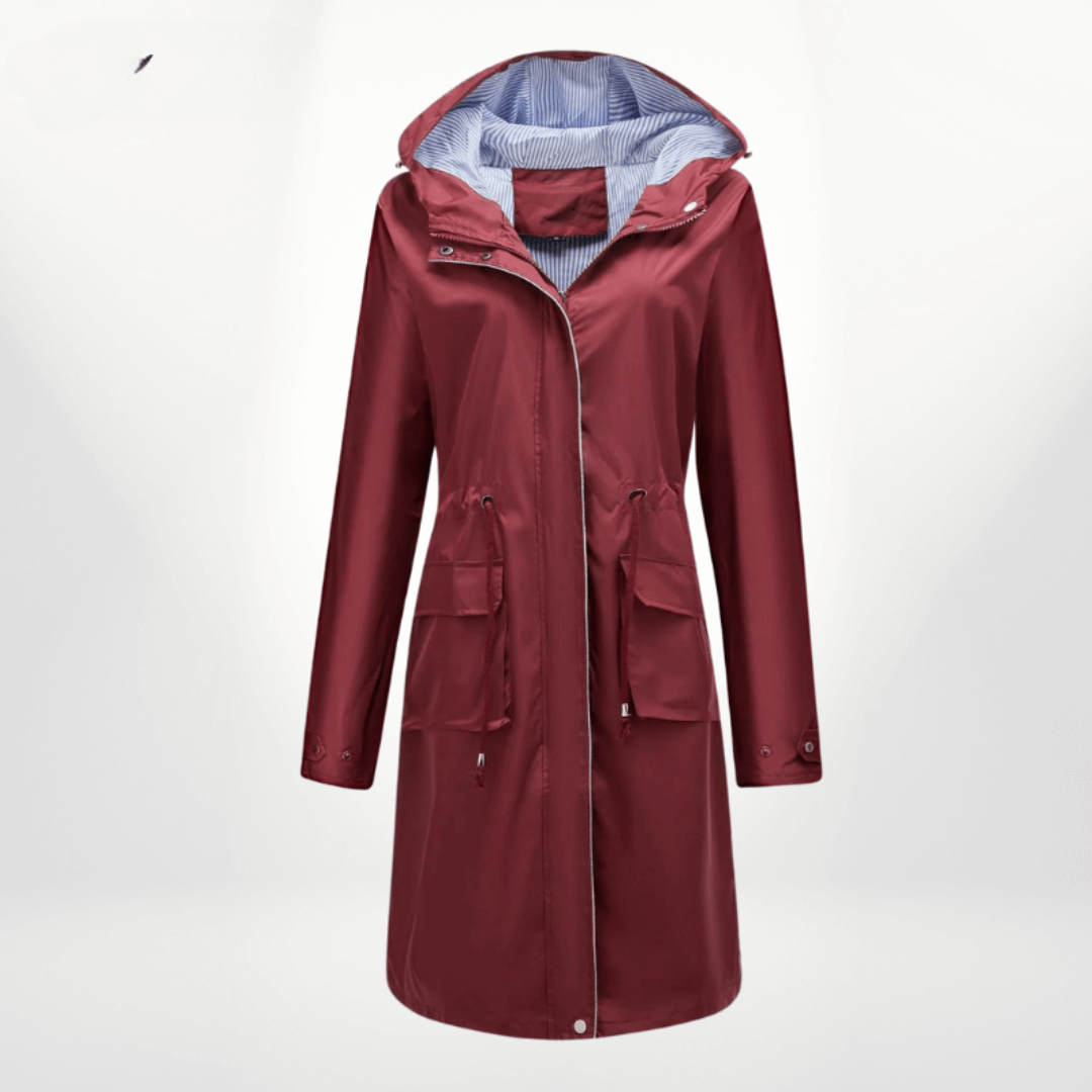 Drune | Damen wasserdichter Über-Knie-Trenchcoat