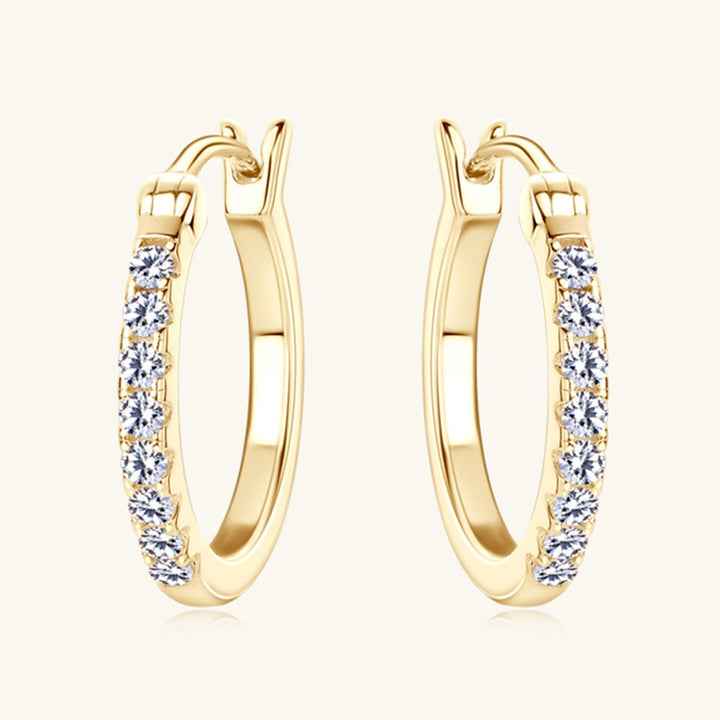 Drune | 925 Sterling Silber Moissanit Huggie Ohrringe