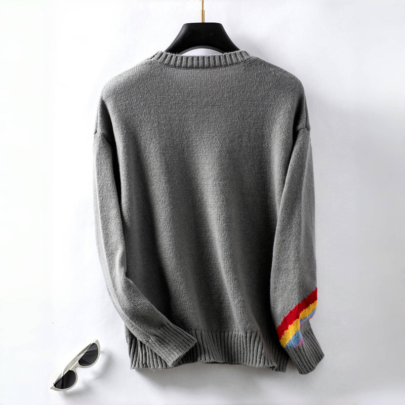 Drune | Regenbogen Strickpullover