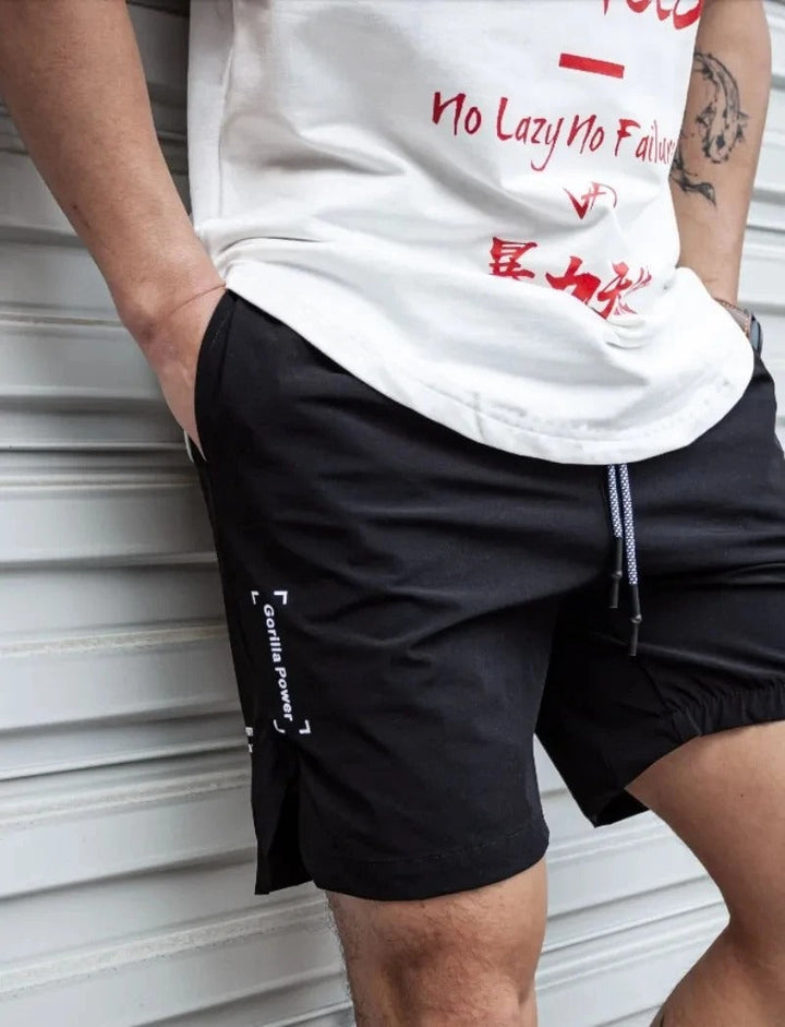 Drune | Atmungsaktive, Einfarbige Badeshorts für Männer mit Kordel