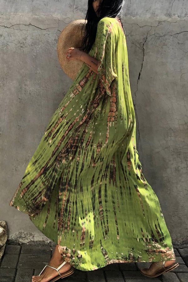 Drune Freely – Lockeres Überwurfkleid im Batik-Boho-Stil