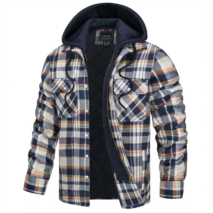 Drune | Herren Karierte Langarm Freizeitjacke