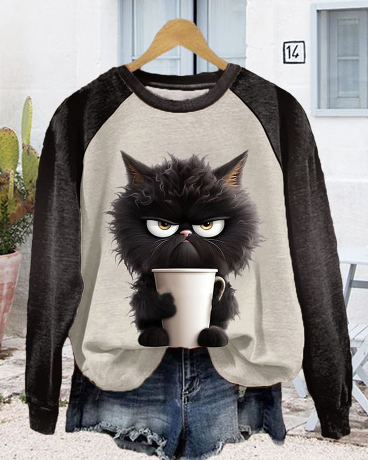 Drune | Sweatshirt mit Katzenmotiv