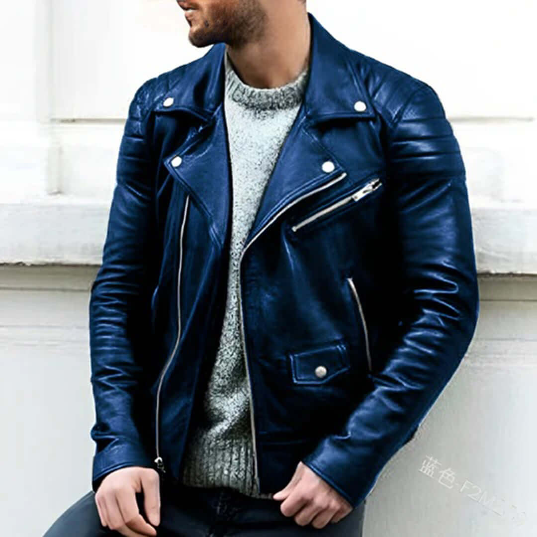 Drune | Herren Leder Bikerjacke
