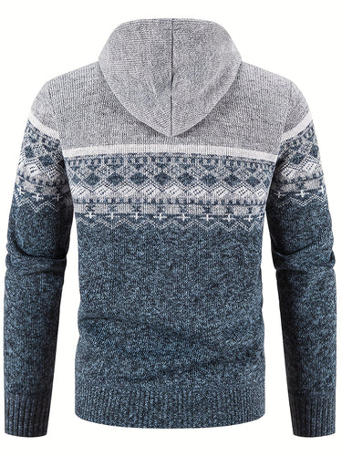 Drune | Gemusterter Hoodie Baumwolle und Polyester Warm und Stilvoll