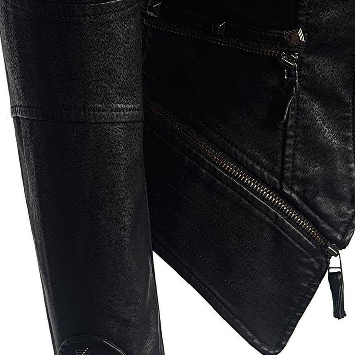 Drune | Damen Nieten PU Lederjacke