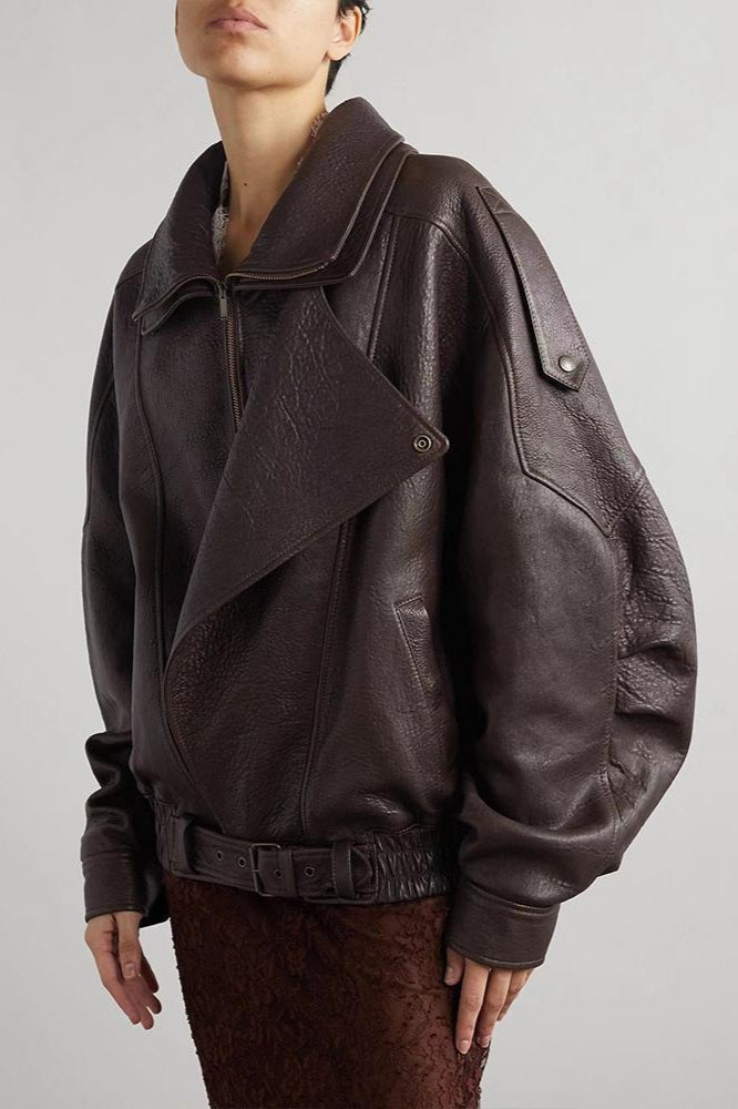 Drune | Echtes Leder Motorradjacke