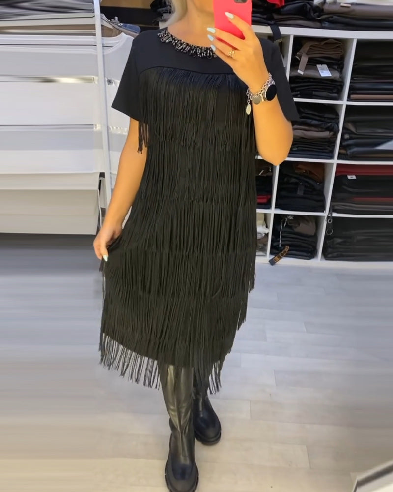 Drune | Schickes Shiftkleid mit Quasten