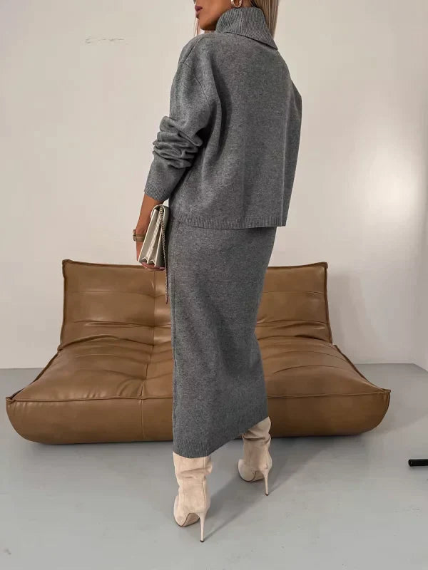 Drune | Stretchkleid Mit Passendem Pullover