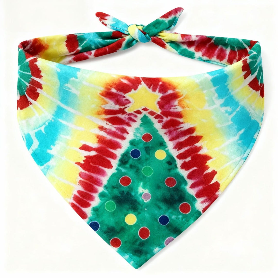 Drune | Urlaubsfamilie Knopfverschluss Grün & Gelb Batik-Weihnachtsschlafanzug Set
