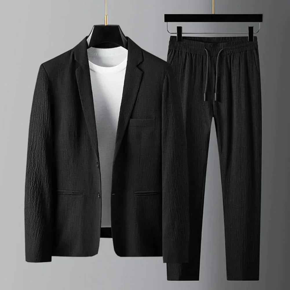Drune | Blazer und Kordelzughosen Set für Herren